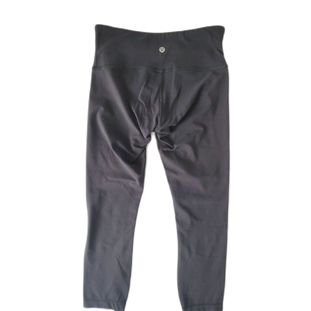 Lululemon low rise Nulux Black 22" cropped leggings size 4 - Picture 2 of 10